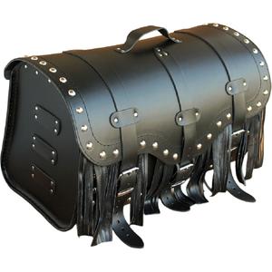 Kožna torba za motocikl s bravom, zakovicama i resama RSA K155 crna