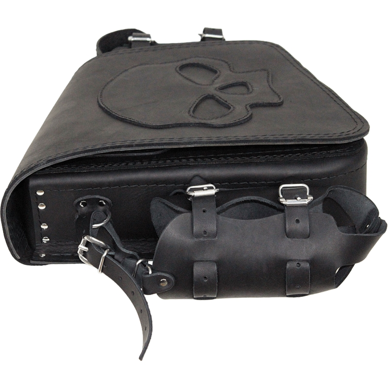 Kožna torba za motocikl RSA S494 Skull HD Softail crna