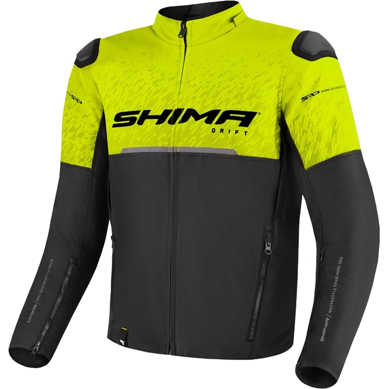 Motociklistička jakna Shima Drift crno-fluo žuta