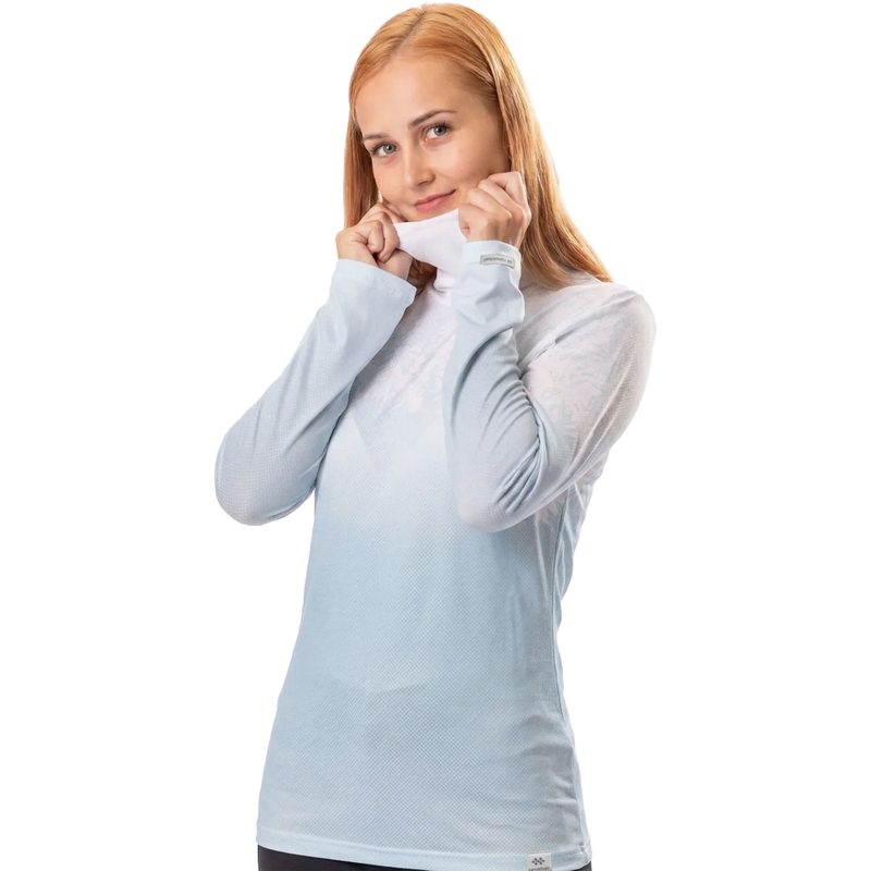 Ženska termo majica nanosilver® Frozen plavo-bijela II