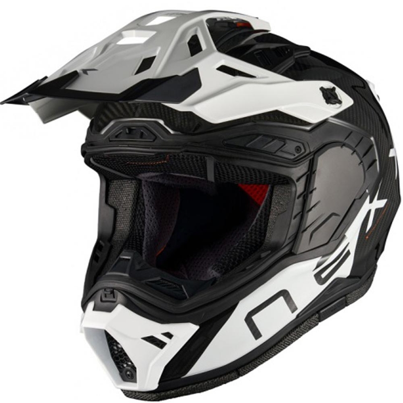 Enduro motociklistička kaciga Nexx X.Rally Gravix Carbon crno-bijela