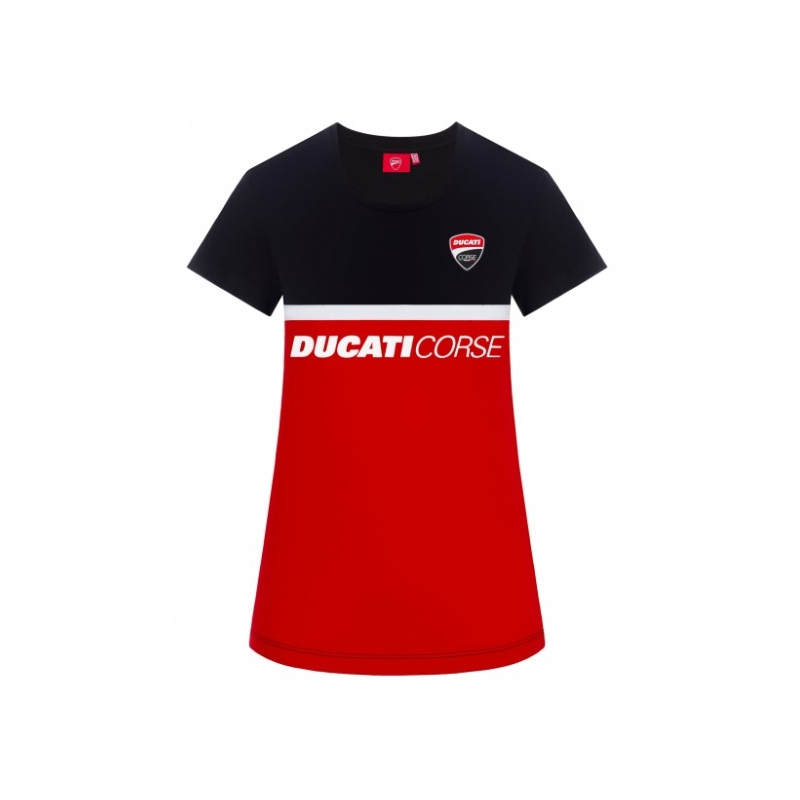 Ženska majica kratkih rukava Ducati - Corse crno-crvena rasprodaja