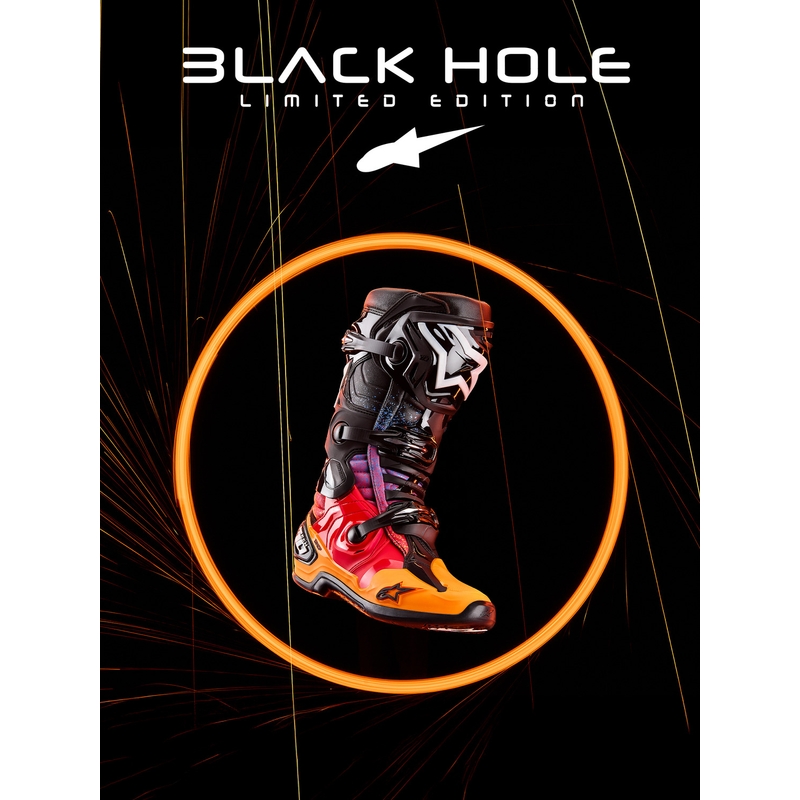 Alpinestars Tech 10 Limited Edition Black Hole motociklističke čizme crne boje