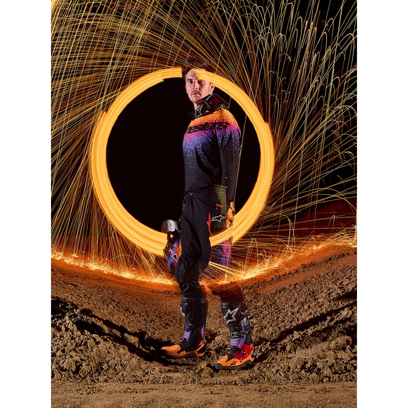 Alpinestars Supertech Limited Edition Black Hole motokros hlače - crne