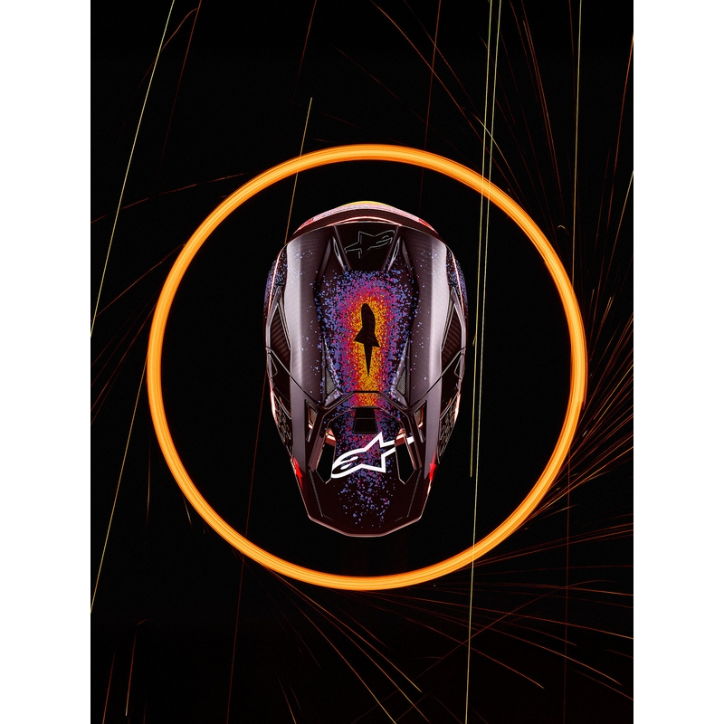 Alpinestars Supertech S-M10 limited edition motocross kaciga Black Hole crne boje