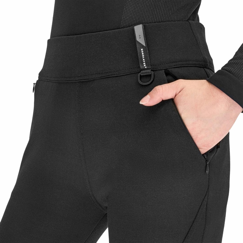 Ženske produžene moto hlače Shima Vesper crne