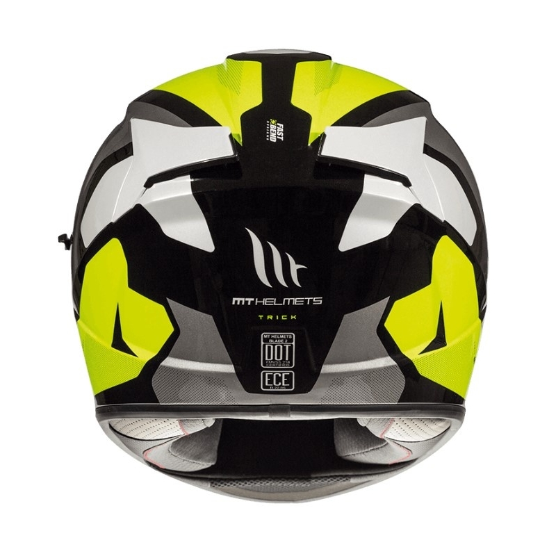 Integralna motoristička kaciga MT Blade 2 SV Trick bijelo-siva-fluo žuta rasprodaja