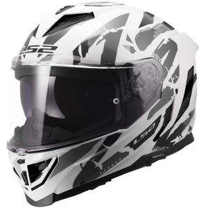 Integralna motociklistička kaciga LS2 FF818 Storm III Kaos bijelo-siva