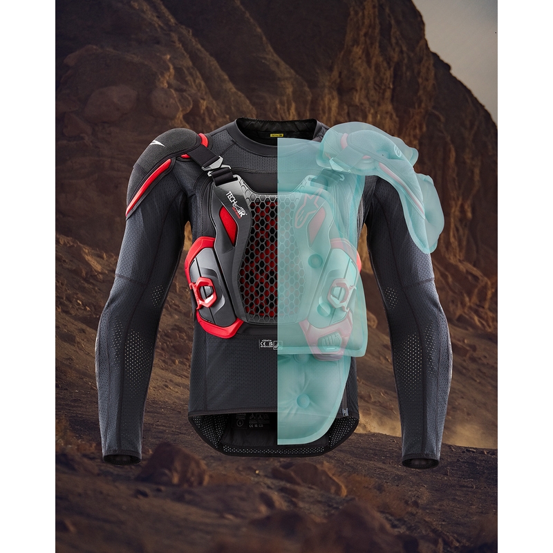 Alpinestars TECH-AIR®OFF-ROAD sustav prsluk za motocikle s zračnim jastukom crno-crveni