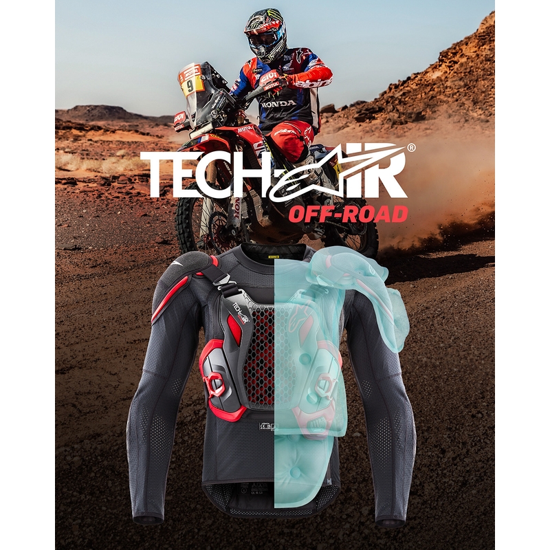 Alpinestars TECH-AIR®OFF-ROAD sustav prsluk za motocikle s zračnim jastukom crno-crveni