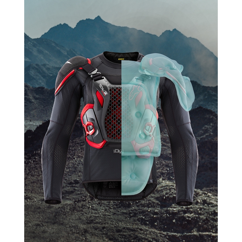 Alpinestars TECH-AIR®OFF-ROAD sustav prsluk za motocikle s zračnim jastukom crno-crveni