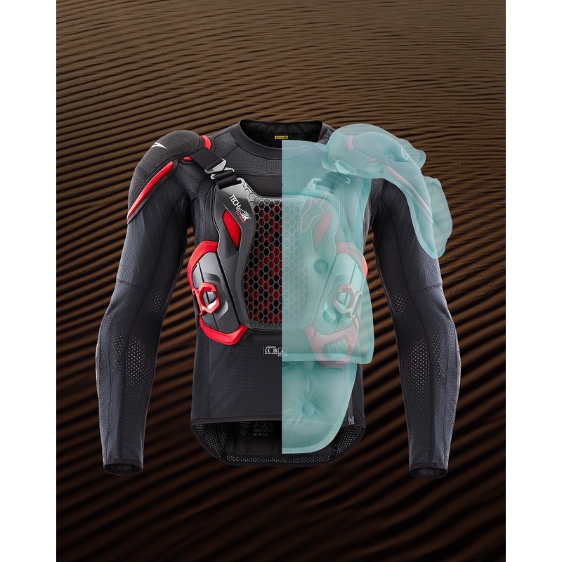 Alpinestars TECH-AIR®OFF-ROAD sustav prsluk za motocikle s zračnim jastukom crno-crveni
