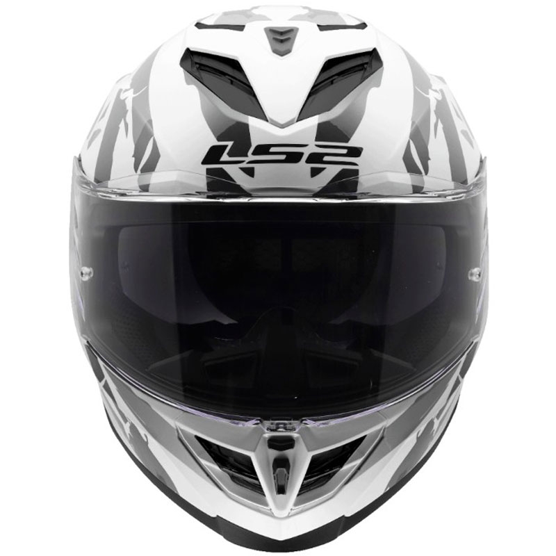 Integralna motociklistička kaciga LS2 FF818 Storm III Kaos bijelo-siva