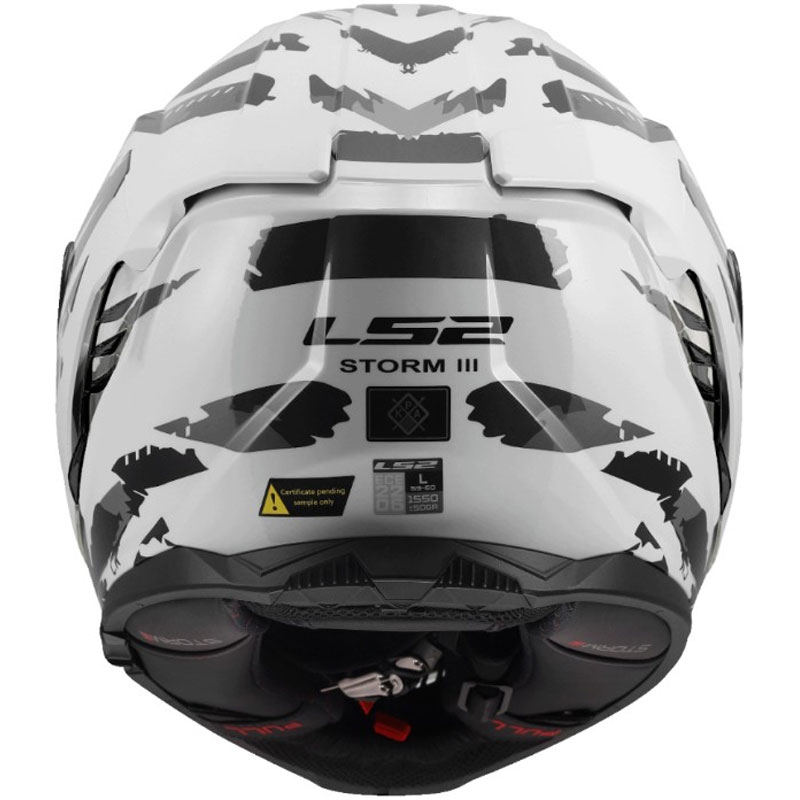 Integralna motociklistička kaciga LS2 FF818 Storm III Kaos bijelo-siva