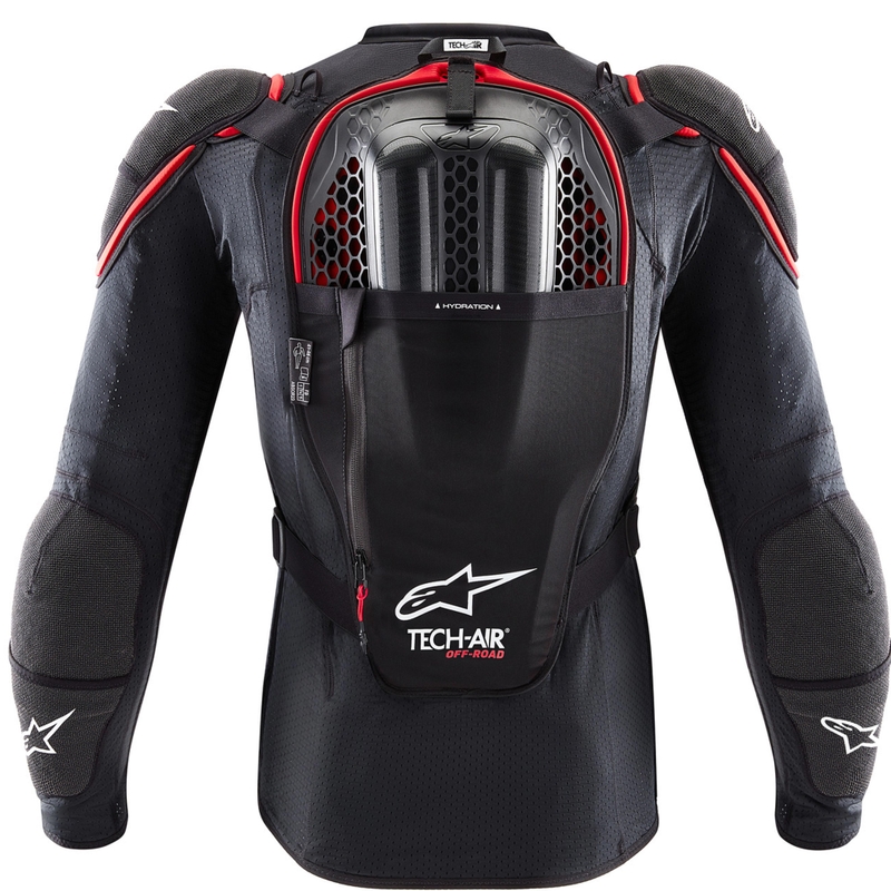 Alpinestars TECH-AIR®OFF-ROAD sustav prsluk za motocikle s zračnim jastukom crno-crveni
