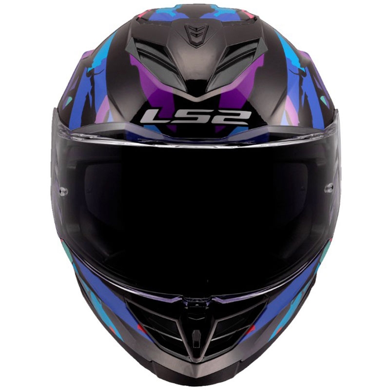 LS2 FF818 Storm III Kaos kaciga za motocikle s punim licem, crno-ljubičasto-plava