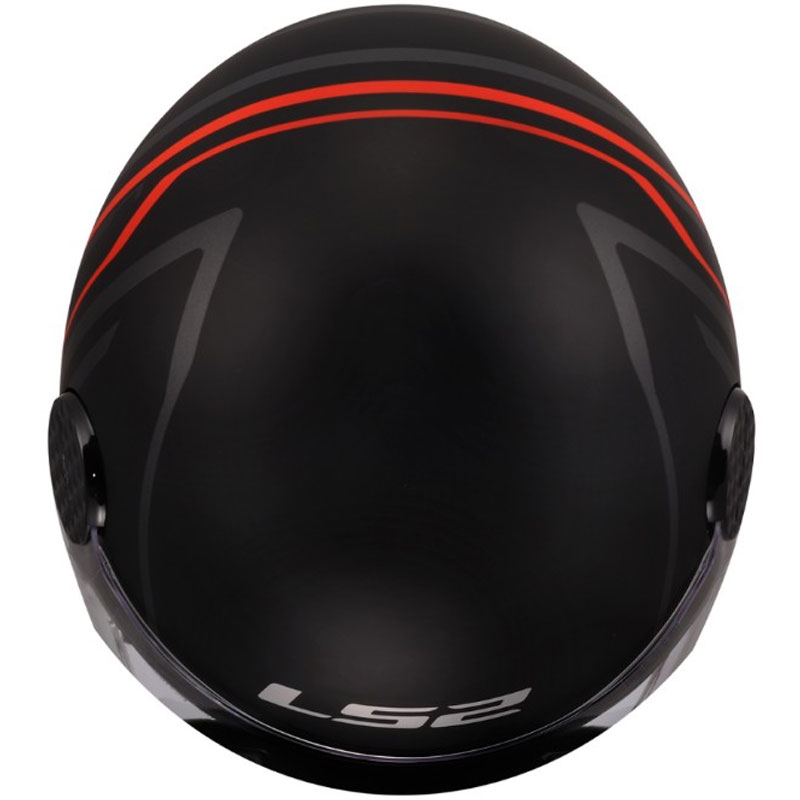 Otvorena motociklistička kaciga LS2 OF558 Sphere Lux II Minimum crno-crvena