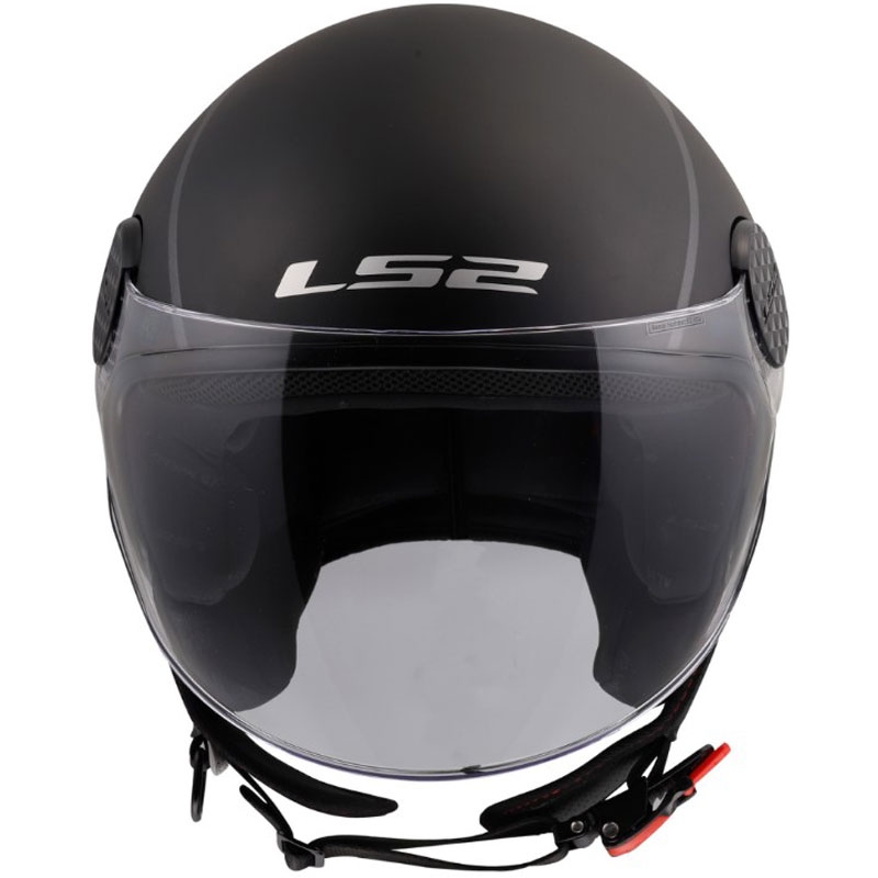 Otvorena motociklistička kaciga LS2 OF558 Sphere Lux II Minimum crno-crvena