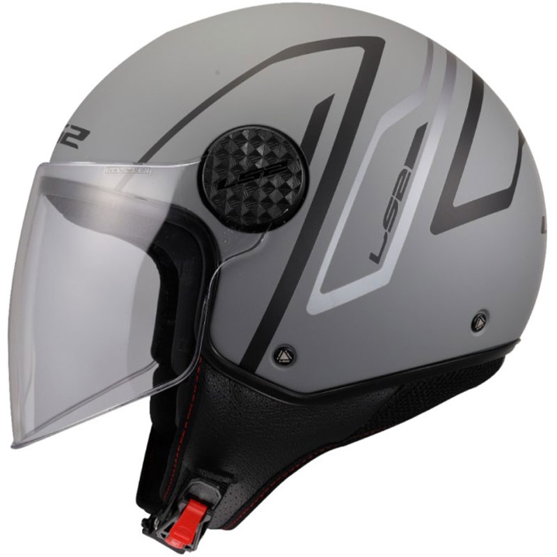 Otvorena motociklistička kaciga LS2 OF558 Sphere Lux II Minimum crno-siva