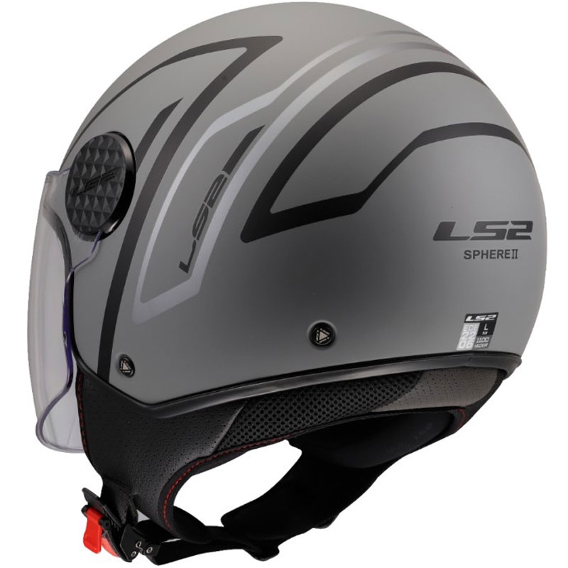 Otvorena motociklistička kaciga LS2 OF558 Sphere Lux II Minimum crno-siva