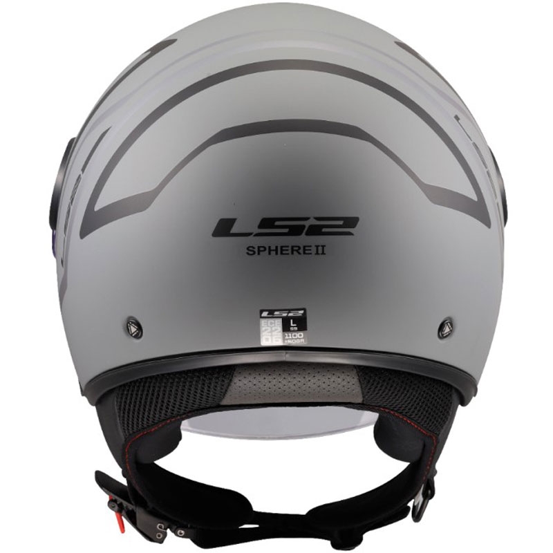 Otvorena motociklistička kaciga LS2 OF558 Sphere Lux II Minimum crno-siva