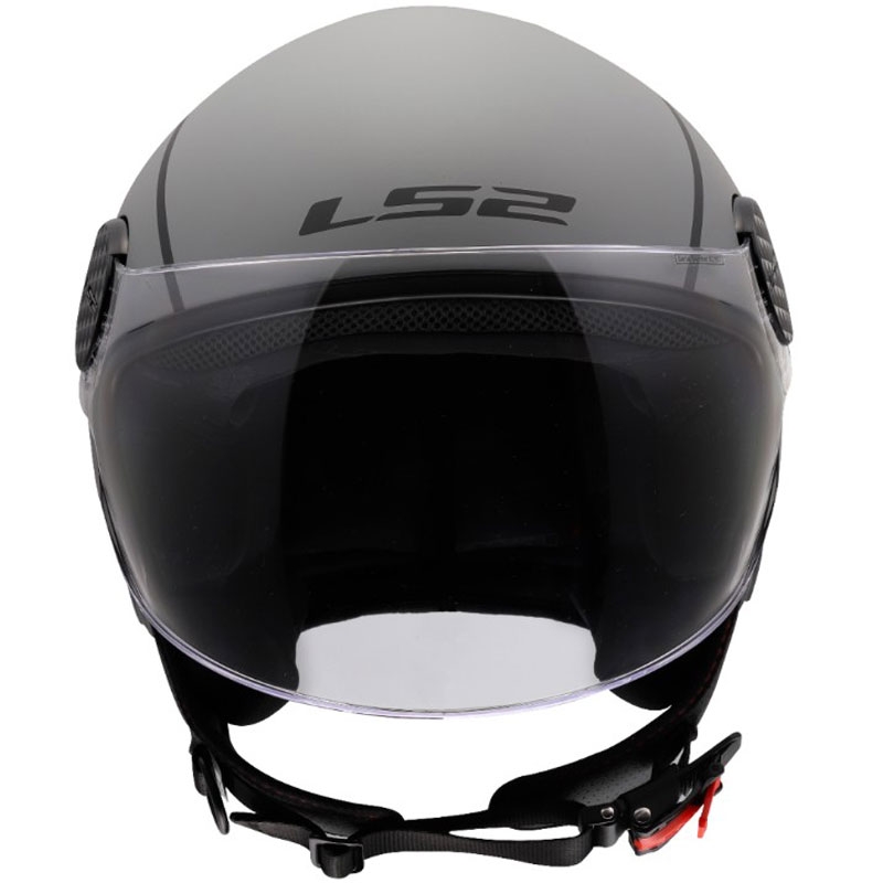Otvorena motociklistička kaciga LS2 OF558 Sphere Lux II Minimum crno-siva