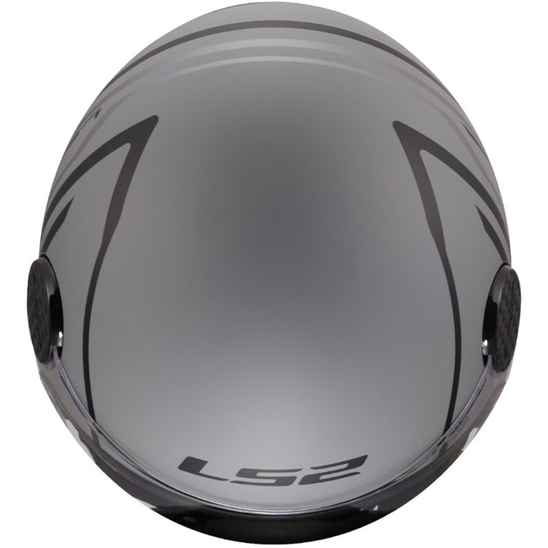 Otvorena motociklistička kaciga LS2 OF558 Sphere Lux II Minimum crno-siva