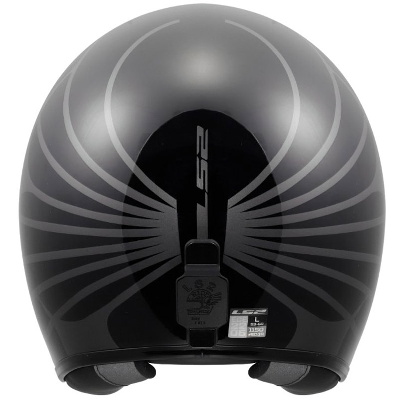 Otvorena motociklistička kaciga LS2 OF601 Bob II Cosmic sjajna crno-siva