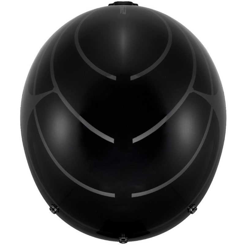 Otvorena motociklistička kaciga LS2 OF601 Bob II Cosmic sjajna crno-siva