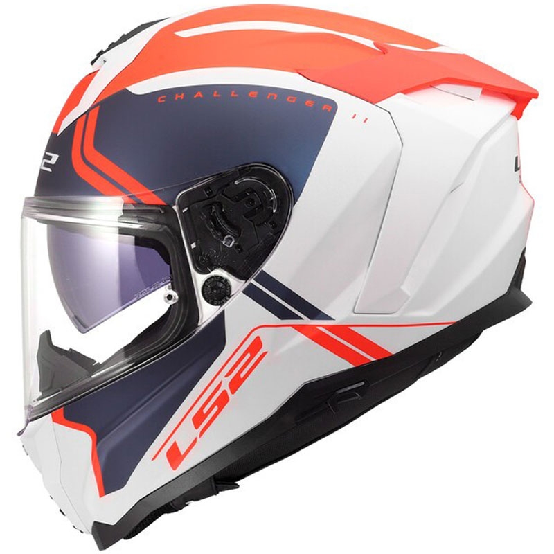 Integralna motociklistička kaciga LS2 FF817 Challenger II Titan mat bijelo-plavo-crvena