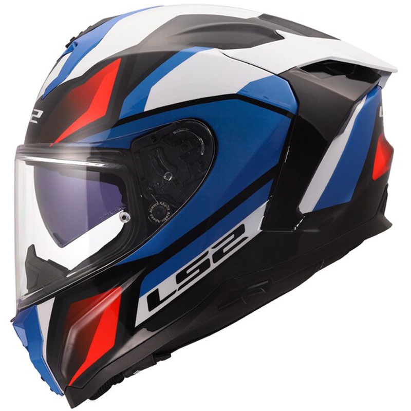 Integralna motociklistička kaciga LS2 FF817 Challenger II Viper sjajna bijelo-plavo-crvena