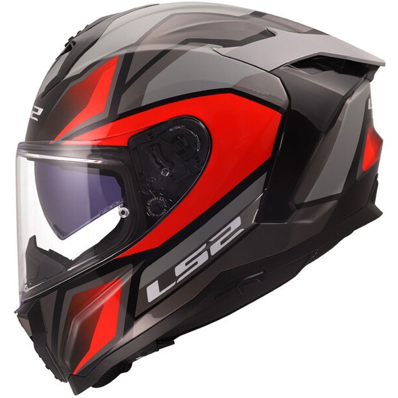 Integralna motociklistička kaciga LS2 FF817 Challenger II Viper sjajna sivo-crvena