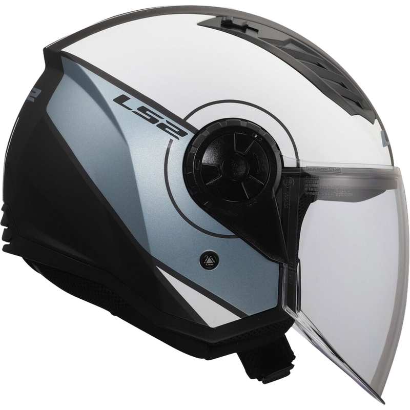 Otvorena motociklistička kaciga LS2 OF616 Airflow II Cover mat sivo-plava