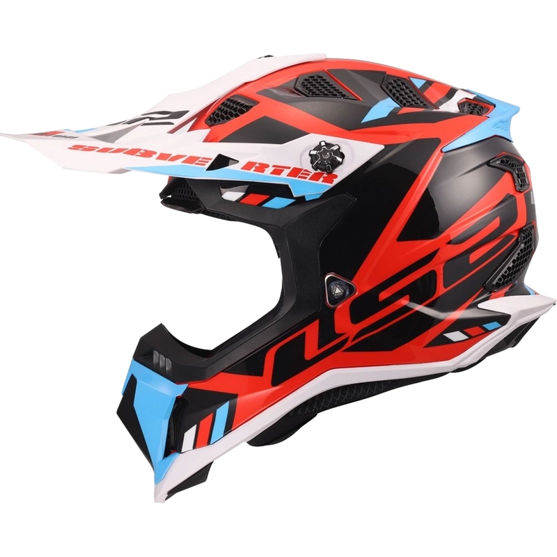 Motokros kaciga LS2 MX700 Subverter Evo II Stomp sjajna bijelo-plavo-crvena