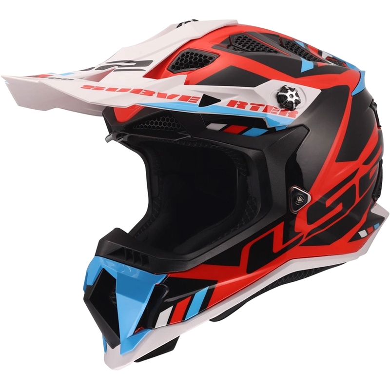 Motokros kaciga LS2 MX700 Subverter Evo II Stomp sjajna bijelo-plavo-crvena