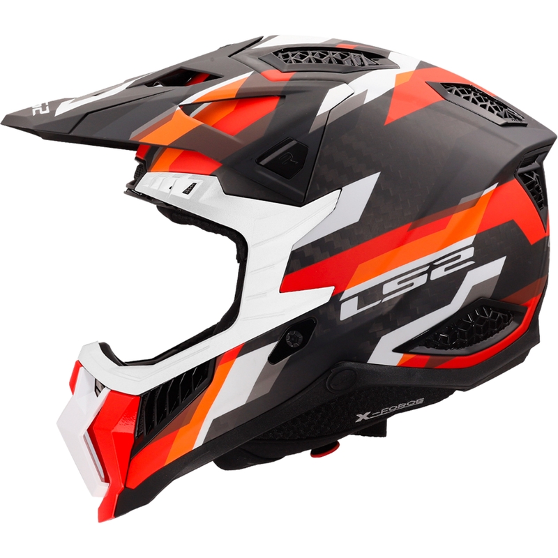 Motokros kaciga LS2 MX703 X-Force Phantom mat narančasto-crvena