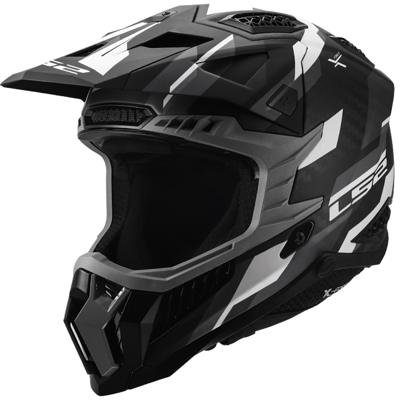Motokros kaciga LS2 MX703 X-Force Phantom mat crno-siva