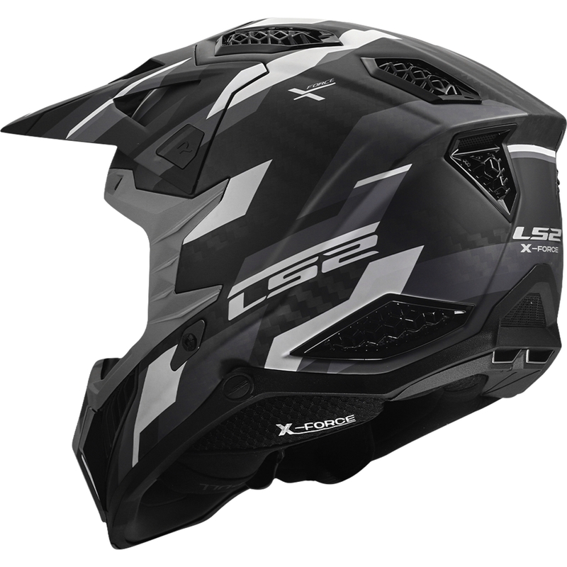 Motokros kaciga LS2 MX703 X-Force Phantom mat crno-siva