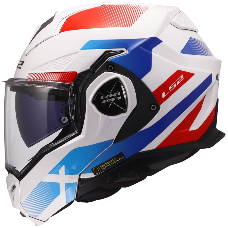 Preklopna motociklistička kaciga LS2 FF901 Advant X Nova sjajna bijelo-plavo-crvena