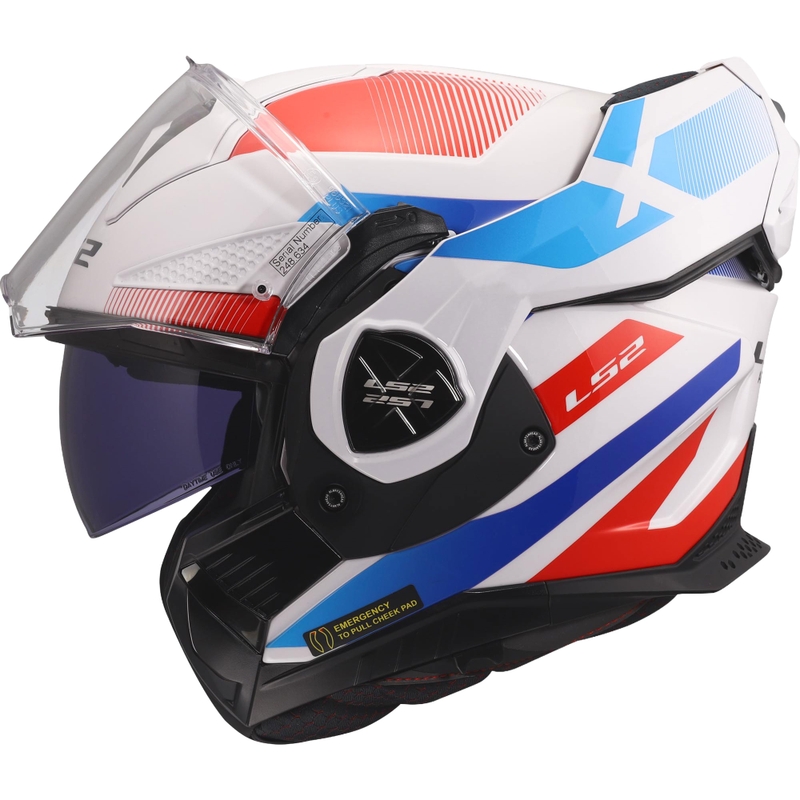 Preklopna motociklistička kaciga LS2 FF901 Advant X Nova sjajna bijelo-plavo-crvena