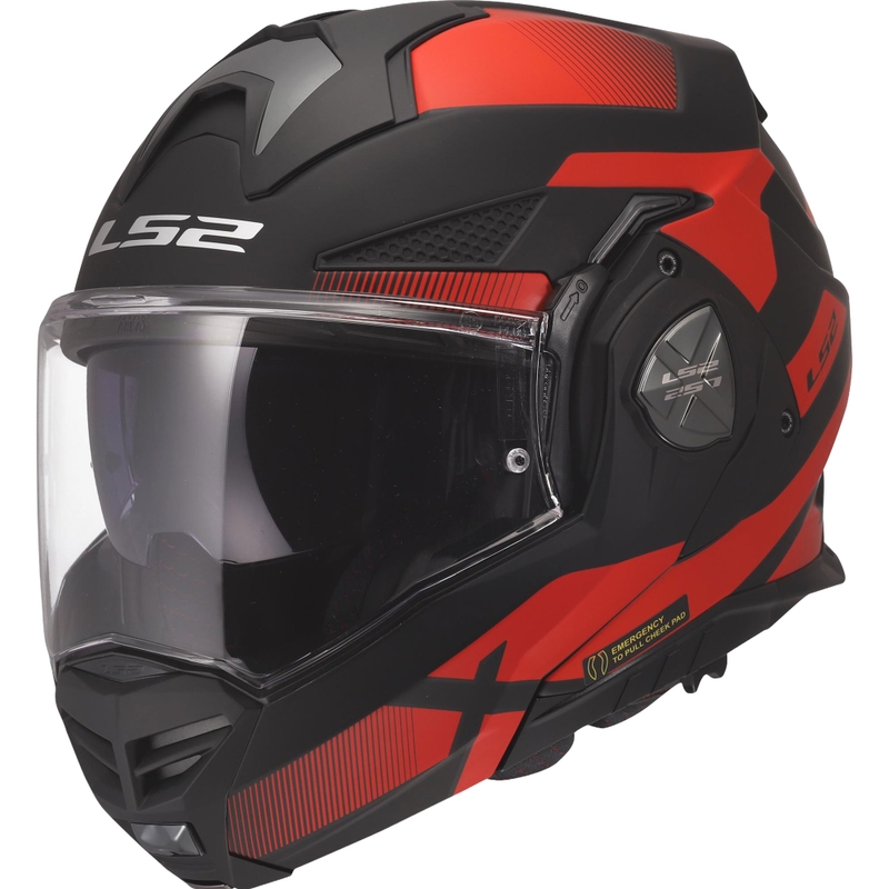 Preklopna motociklistička kaciga LS2 FF901 Advant X Nova mat crno-crvena