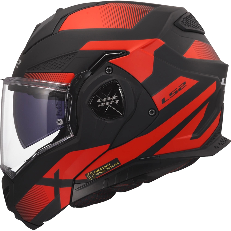 Preklopna motociklistička kaciga LS2 FF901 Advant X Nova mat crno-crvena