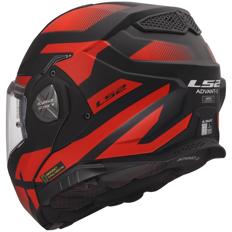Preklopna motociklistička kaciga LS2 FF901 Advant X Nova mat crno-crvena