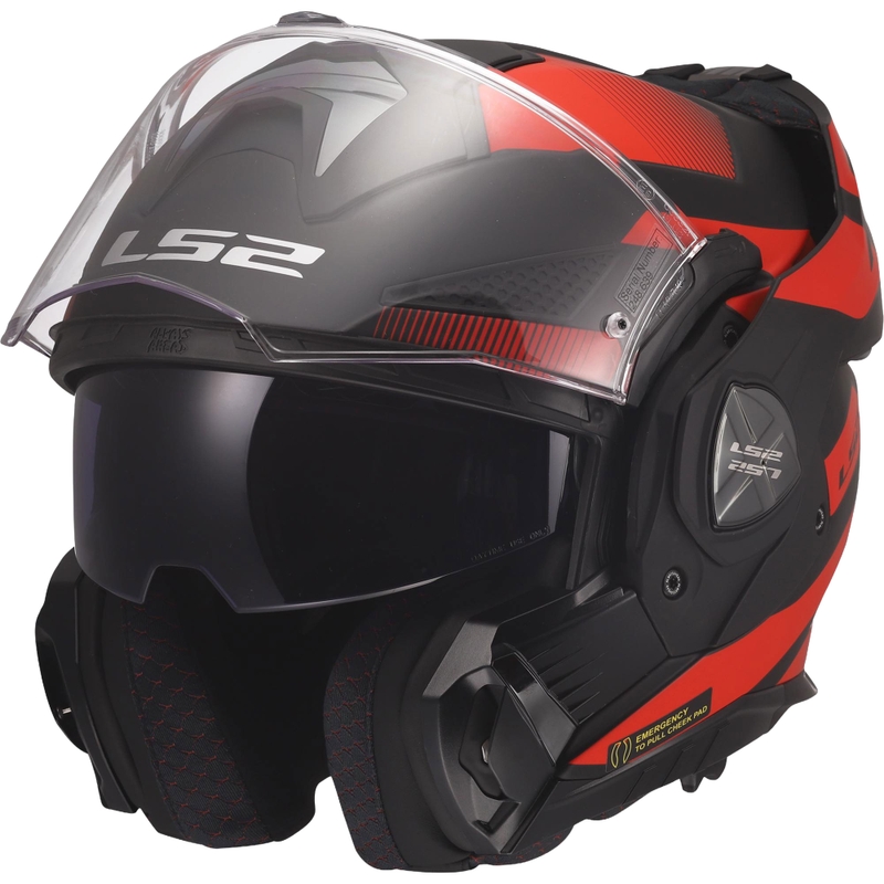 Preklopna motociklistička kaciga LS2 FF901 Advant X Nova mat crno-crvena