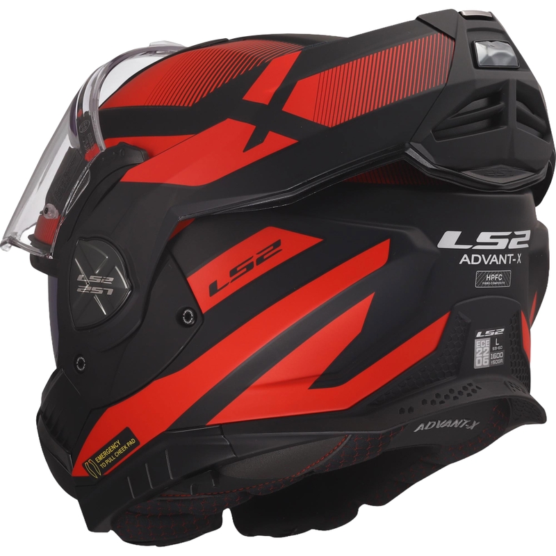 Preklopna motociklistička kaciga LS2 FF901 Advant X Nova mat crno-crvena