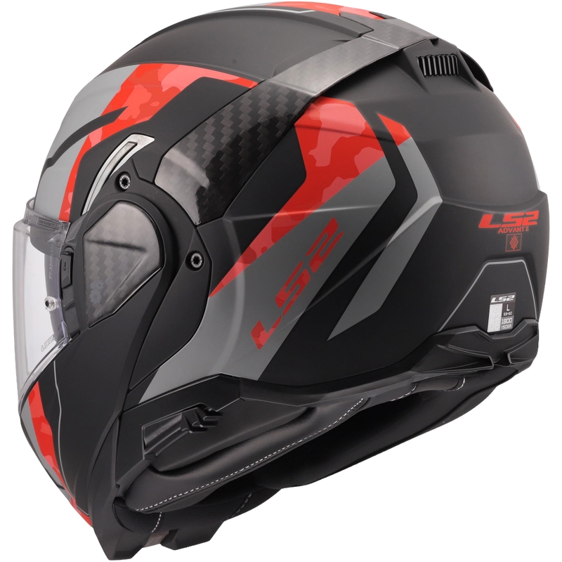 Preklopna motociklistička kaciga LS2 FF910 Advant II Glide mat crno-sivo-crvena