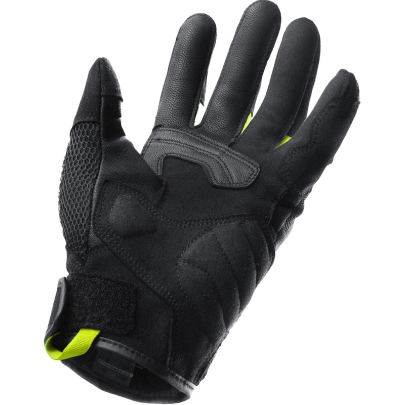 Moto rukavice Rebelhorn Core crno-sivo-fluo žute