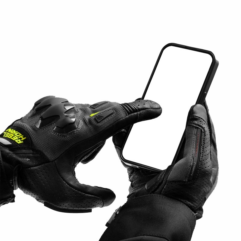 Rebelhorn Defender motociklističke rukavice crno-sive-fluo žute