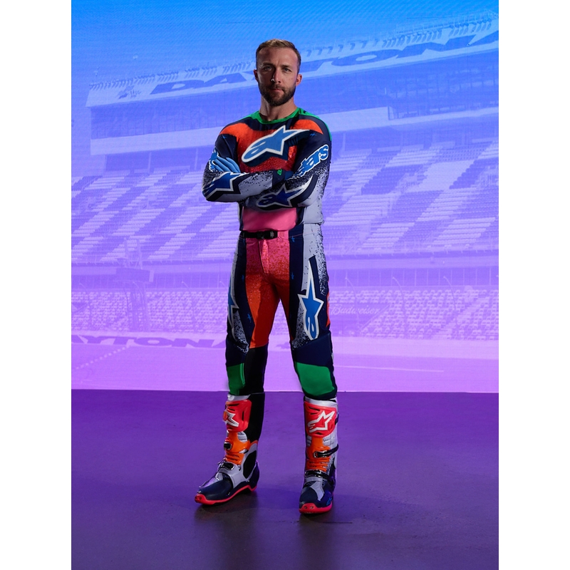 Alpinestars Supertech Limited Edition Records motokros hlače sive boje
