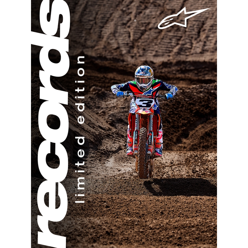 Alpinestars Supertech Limited Edition Records motokros hlače sive boje